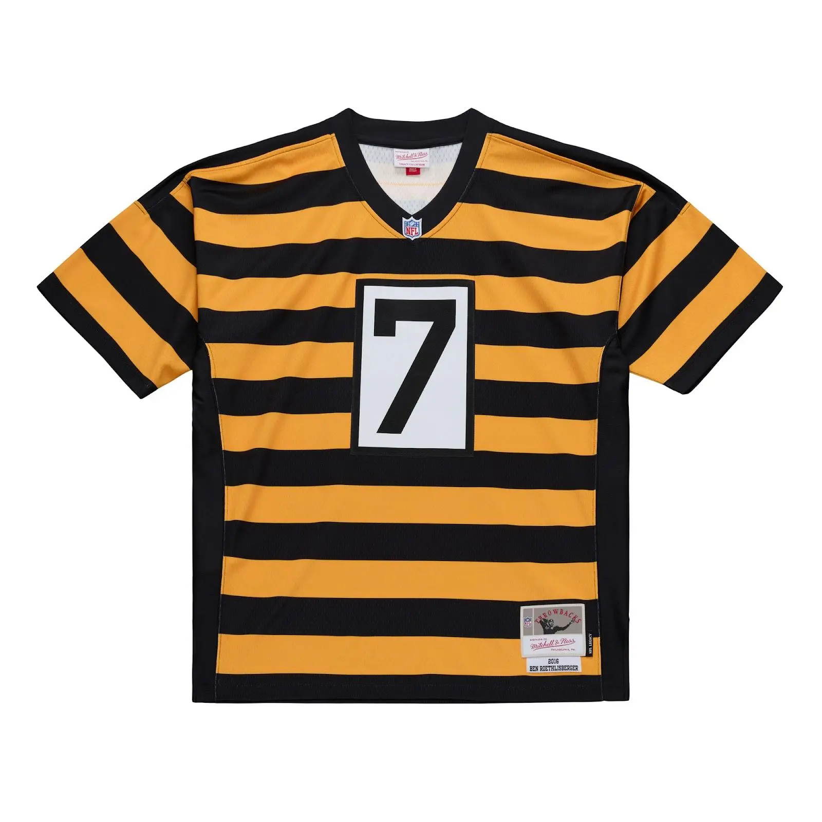 Ben Roethlisberger Pittsburgh Steelers 2016 Gold/Black Throwback Legacy Jersey NFL Mitchell & Ness