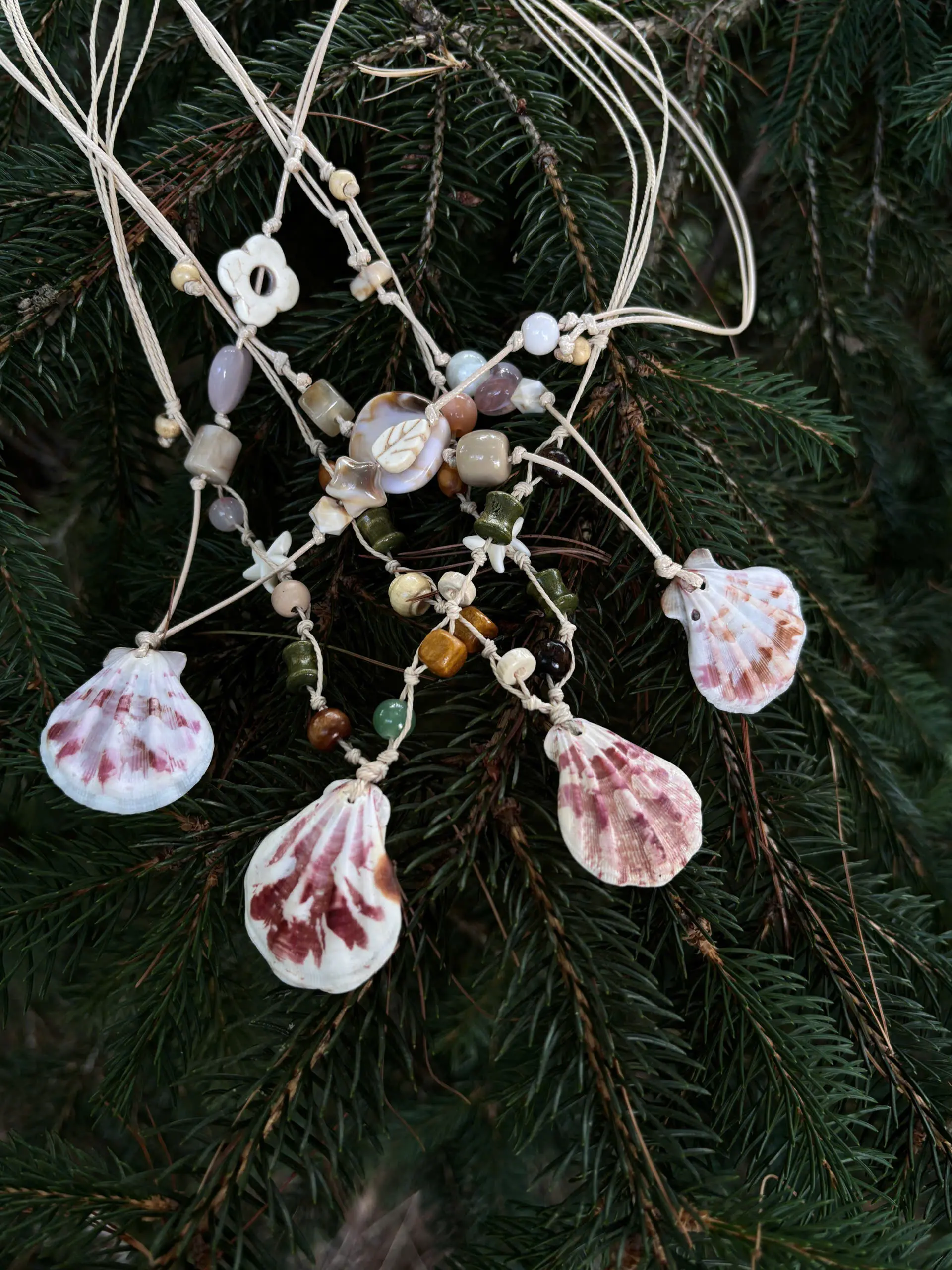 Handmade Seashell Chip Necklace, Beach Vacation For Women, Different Versions of SeashellNecklace