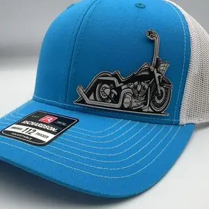 Softail Custom Patch Hat - Adjustable Snap-Back Style - Classic 112 to Flat Bill Flex Fit - Available in Multiple Colors & Designs - Unisex Baseball Cap