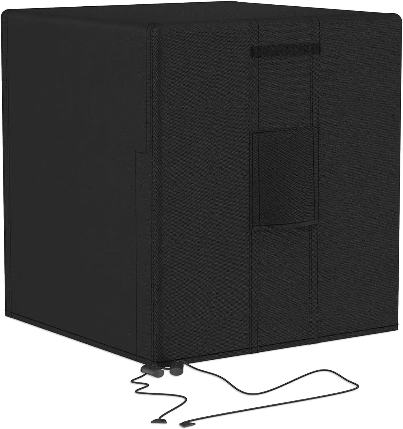 Central Large Air Conditioner Cover for Outside Units,  & Windproof Outdoor AC Units Cover Black (30"x30"x32" Inch)