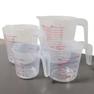 4Pcs Measuring Cup Set, Includes 250/500/1000/1500ML Plastic Liquid Measuring Cups- Baking, Cooking, Mixing & Measuring Cups, Essential Kitchen Tools - Home Improvement.