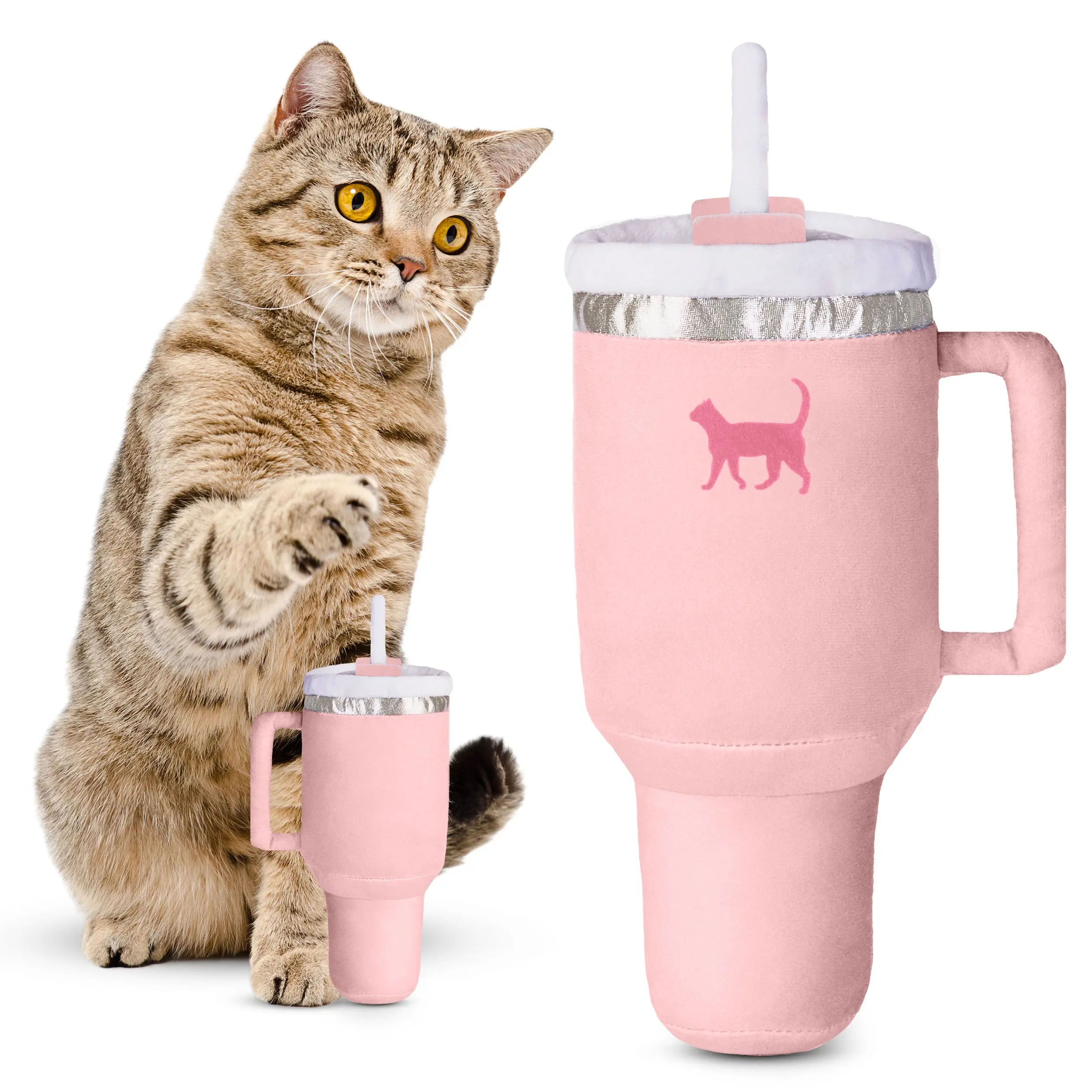 Kitty Cup Tumbler Catnip Cat Toy- Fun & Engaging Birthday Cat Toy with Catnip and Crinkle