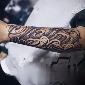 15 Designs Large temporary tattoos men,,fake tattoos,Mexican Style Font Elements , Lasting for 7-15 Days, long lasting temporary tattoo arm,Herbal Tattoo Stickers,tatuajes temporales,realistic temporary tattoos