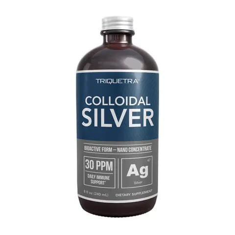 Colloidal Silver Liquid Supplement - 99.99% Pure, 30 PPM Concentration, Immune Support - Vegan, GMO-Free, Allergen-Free - Glass Bottle