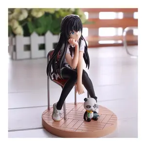 Anime My Teen Romantic Comedy Action Figure Luffy Yukinoshita Yukino Sitting Car Decoration PVC Collect Model Dolls Toys Gift (No Box)