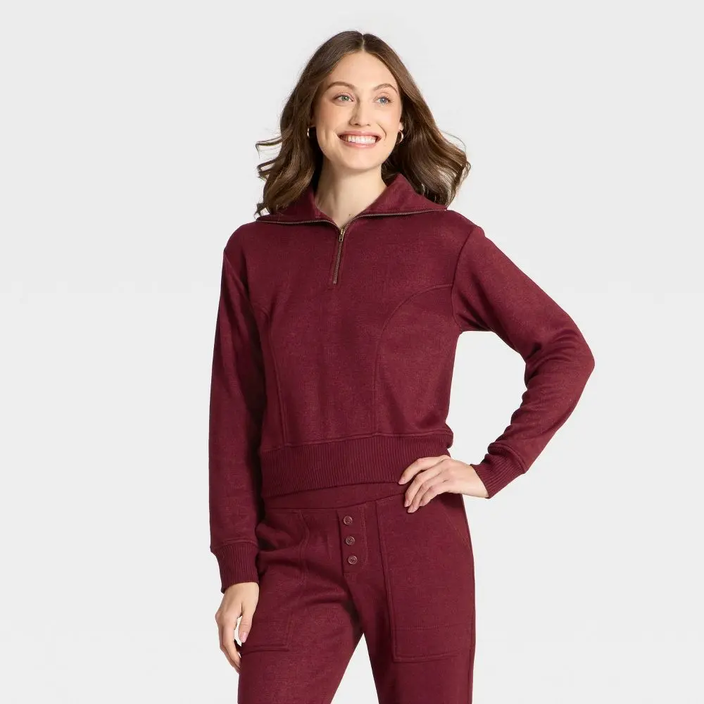 Women's Quarter Zip Pullover Sweatshirt - Universal