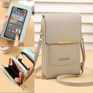 Trendy Minimalist Elegant Women's Touchscreen Crossbody Phone Wallet - Multi-Card Slots & Coin Pouch |   Adjustable Strap Water-Resistant |   Shopping/Travel Multiple Colors Must-Have