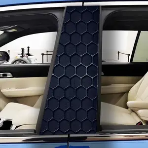 2-Piece Pack of Diablo Honeycomb Texture Tech Wind Car Stickers: 2-Piece Pack - Waterproof, Scratch Resistant, for All Models - Auto Parts and Holiday Decorations for All Vehicles, for Laptops, Cars