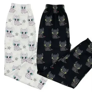 Couple Cozy Dragon Pajama Pants – Unisex Matching Sleepwear for Couples, Cute Dragon Print Lounge Bottoms for Relaxing Nights
