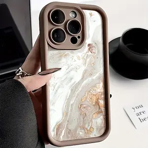 Phone Case - 1pc of Marble Pattern Frosted Phone Case Suitable for iPhone 17 16 15 14 Pro Max 13 12 11 Air X XS Plus Shockproof Drop Protection Rugged Durable Silicone Cover