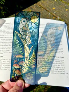 Magical Night Owl Forest Bookmark - Enchanting Owl, Moon and Forest Theme, Perfect for Owl Lovers, Book Lovers, Nature Enthusiasts reading bookmark