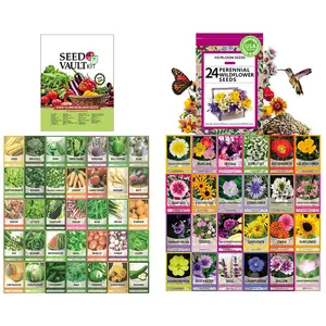 Vegetable Flower Seed Kit - 35 Variety Heirloom Mix for Home Gardening & Planting - Perfect Horticultural Gift for Any Family Garden