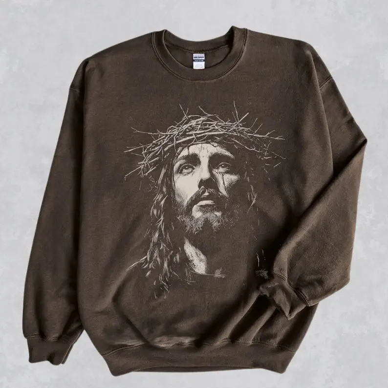Jesus Sweatshirt Christian Streetwear Religious Gift for Him or Her Faith Apparel Unisex Crewneck Church Sweater Catholic Pullover