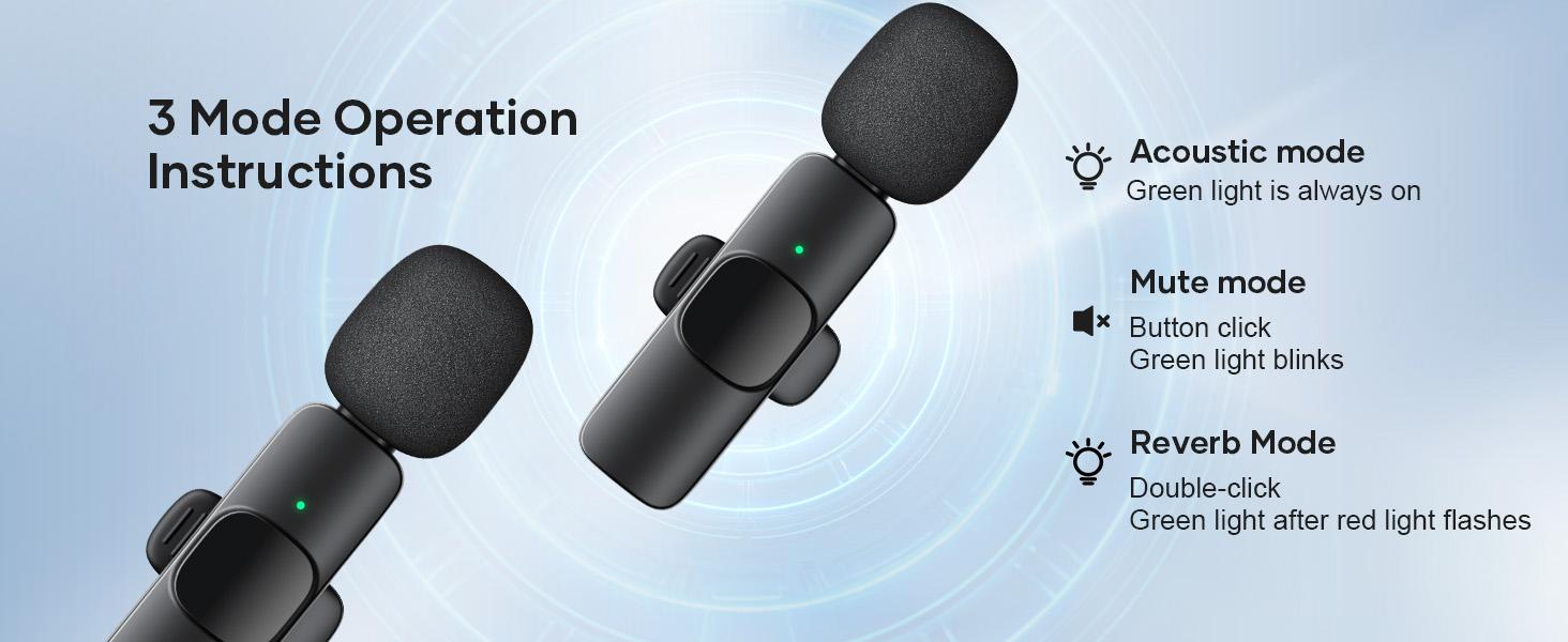 KUKIHO K9 2 Pack Wireless Lavalier Microphone for iPhone iPad and Android Phone, Lapel Mic Plug and Play Wireless Mic Noise Reduction Microphone for Video Recording Interview Podcast Vlog YouTube Tiktok