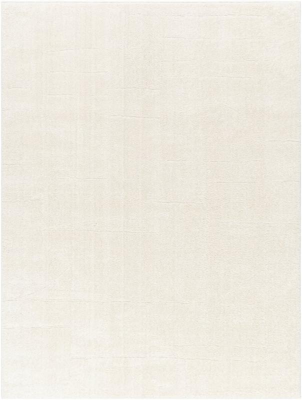 Livabliss FEU2309-71010 Machine-Woven High-Pile Polyester Home Decorative Rug, 7'10"x10" Ivory & Cream Neutral Tones Rectangle, Luxurious Look Indoor Household Textile