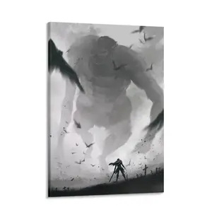 Anime Wall Art Poster Fantasy Action Character Print Room Aesthetic Bedroom Dorm Decor Vibrant Color Canvas Print Trendy Manga Style Wall Decor for Teen Room Gaming Setup Modern Home Decoration