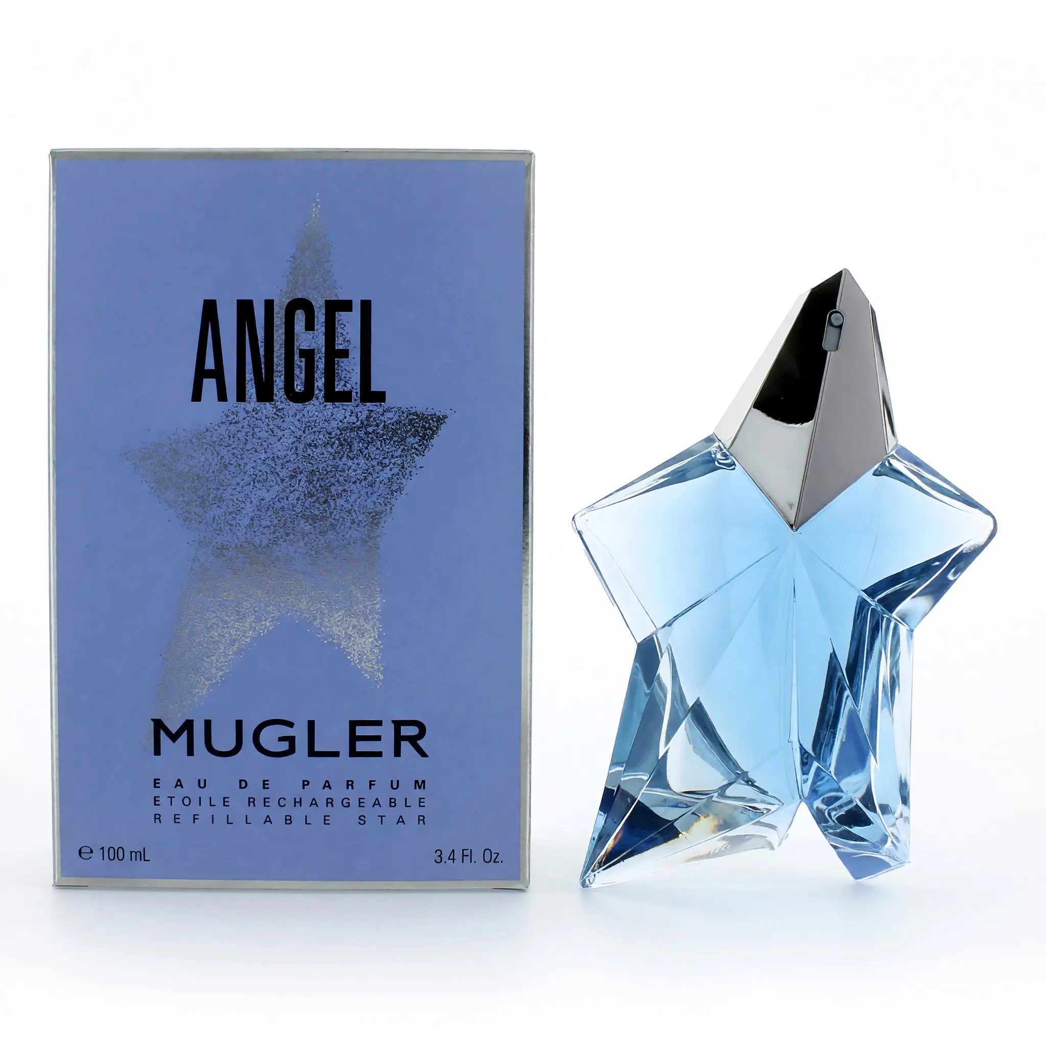 Angel by Thierry Mugler, 3.4 oz EDP Spray Refillable Star for Women Edp Parfum Spray Carefully Picked Scents Eaude Parfum Spray