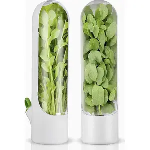 Herb Storage Container, /box Clear Herb Vegetable Storage Container with Lid, Refrigerator Food Preservation Container for Cucumber, Mint, Kitchen