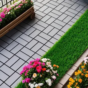 Plastic Interlocking Deck Tiles,44 Pack Patio Deck Tiles,12"x12" Square Waterproof Outdoor All Weather Use, Outdoor and Indoor Patio Decking Tiles