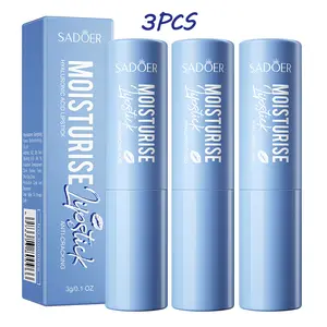 3Pcs Hyaluronic Acid Lip Balm, Moisturizing Lipstick for Dry Cracked Lips, Deep Hydrating Lip Care Balm, Reduce Fine Lines, Daily Lip Moisturizer with Hyaluronic Acid, Colorless Finish