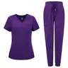 COZYFIT Medical Scrubs for Women Clara Air Set - Curved V-Neck Scrub Top & Jogger Pants with 8 Pockets, Workwear, Uniforms