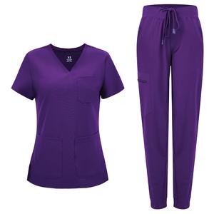 COZYFIT Medical Scrubs for Women Clara Air Set - Curved V-Neck Scrub Top & Jogger Pants with 8 Pockets, Workwear, Uniforms,summeroutfits,vacationoutfits,bathingsuitwomenset,beachoutfits