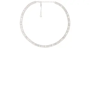 Ettika Baguette Tennis Necklace in Crystal