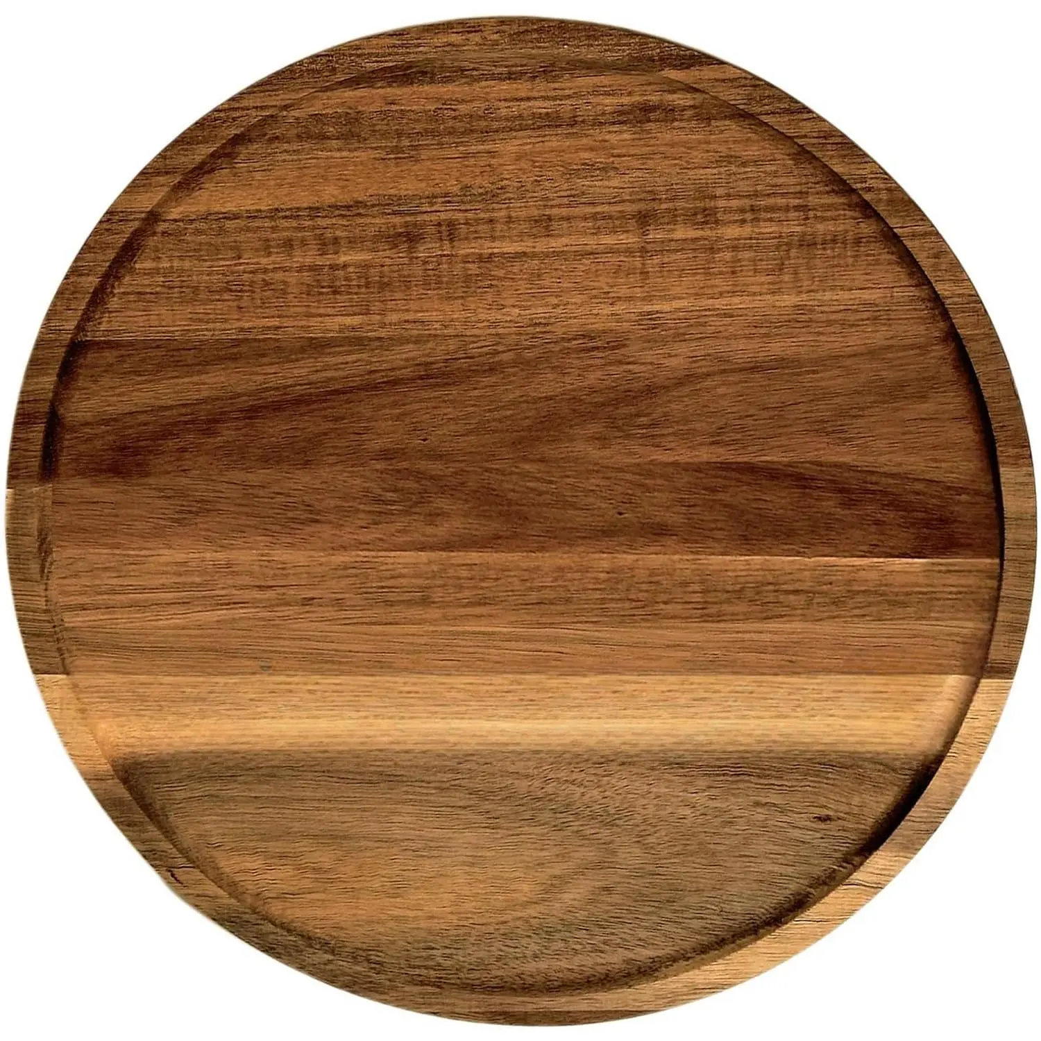 13.8 Inch Round Wooden Decorative Serving Tray for Coffee Table and  Decor, Round  Tray for Table Centerpiece, Small Candle Tray, Acacia, Appetizer Charcuterie Board