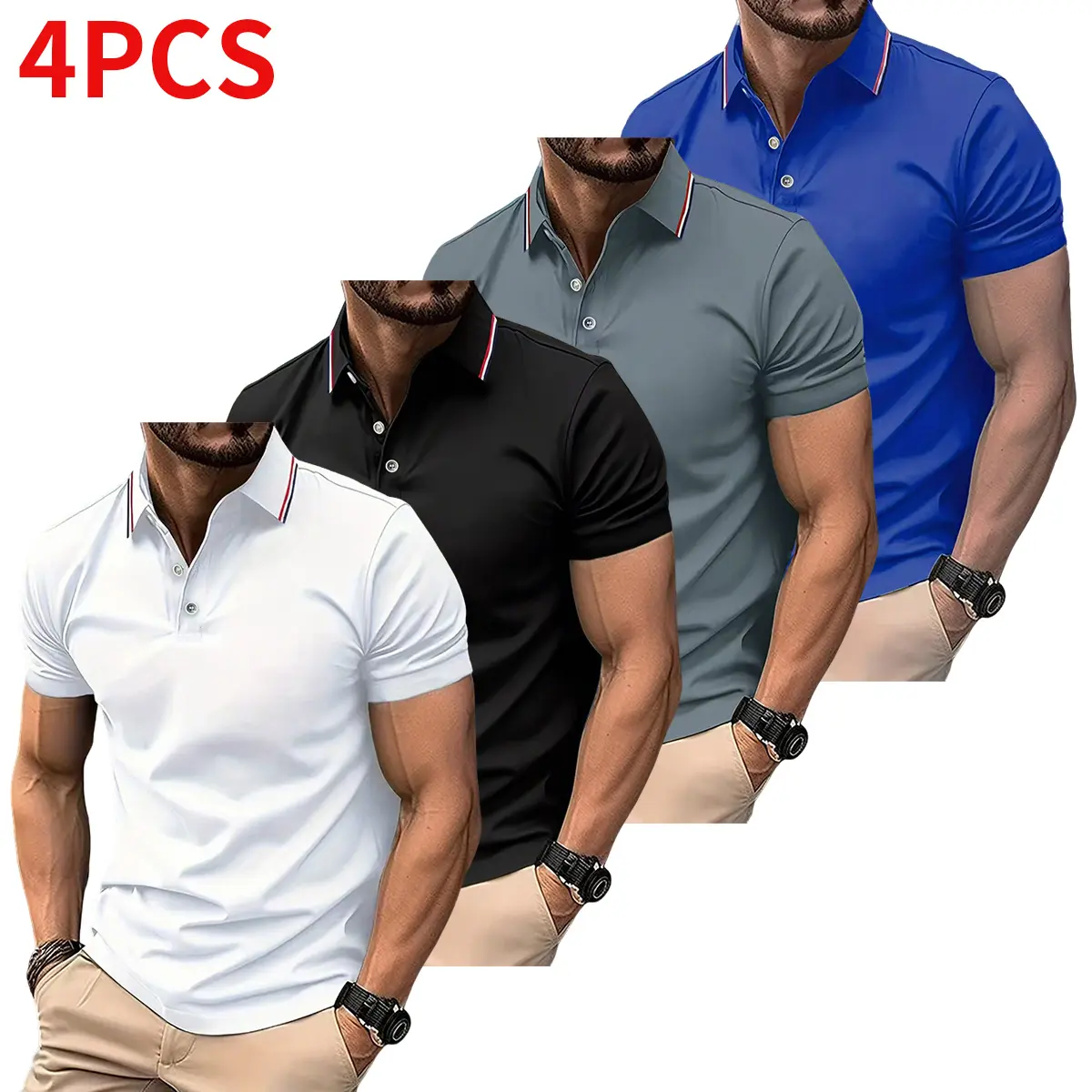 White + Black + Gray + Blue