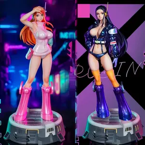 One Piece Nami & Robin Figure Egg Head Island Tech Style Set Anime Model Display, Collectible Figurine, Perfect Gift for Fans