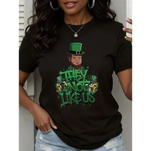 They Not Like Us St Patrick's Day Shirt Leprechaun Design White T-Shirt
