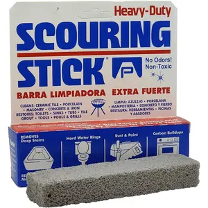 Pumice Scouring Stick, Extra  Heavy Duty Pumice Cleaning Stone for Tough Bathroom, Kitchen Stains, Grill, Scouring Stick for Cleaning Pool, Rust, Toilet Rings & Hard Water Rings -Pack of 1