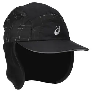 ASICS Mens Storm Shelter Fleece Cap Athletic Athletic Cap Fleece - Black