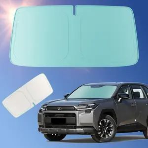 Latest car windshield sunshade,Dual-layer fabric blocks UV rays,Blackout Privacy,Compatible for SUV and MPVs,cardetailing,Greenish-white,Please specify the vehicle model, size, and color in the order notes.