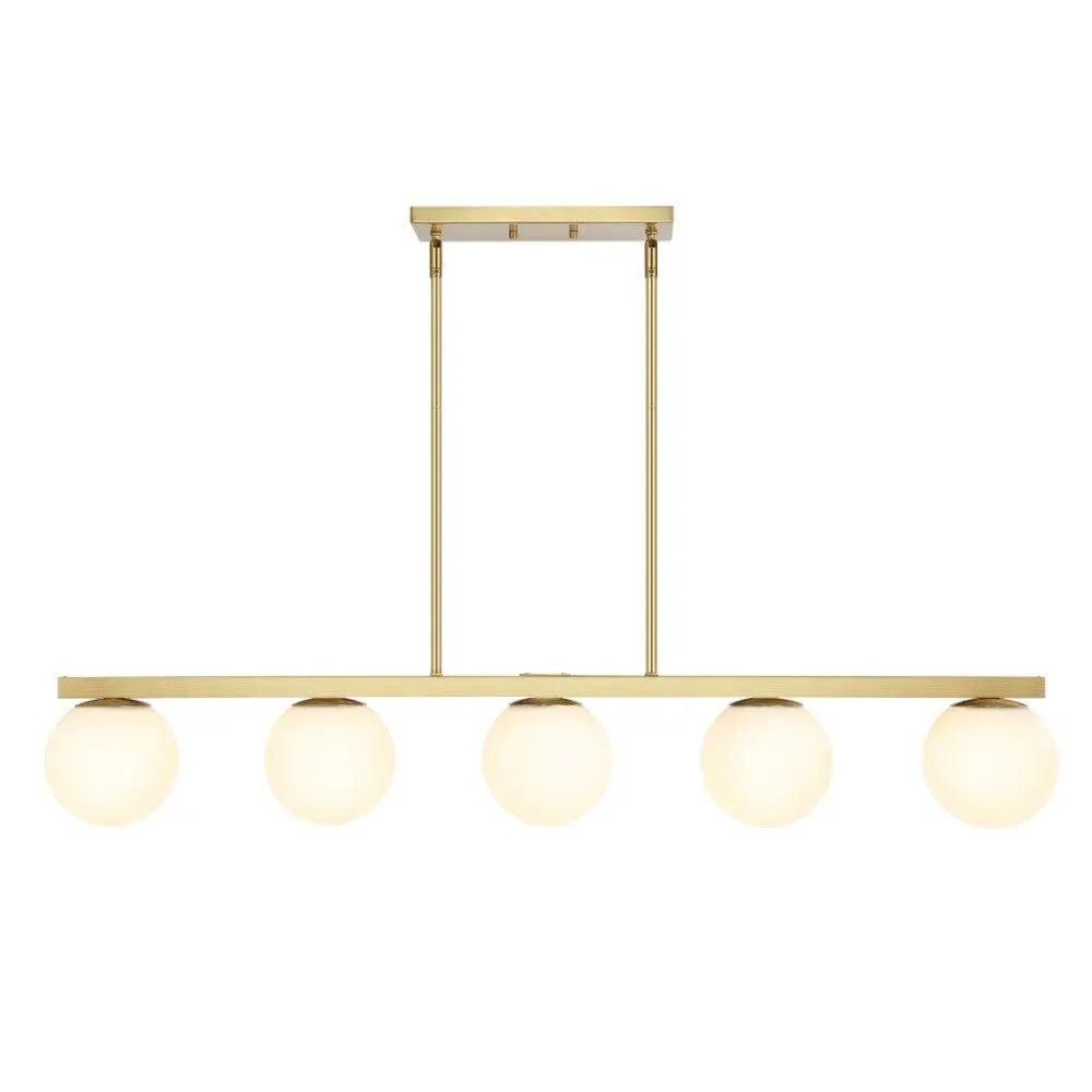 JONATHAN Y Litchfield Farmhouse Metal-Glass LED Pendant - Dimmable Ceiling Lights, Adjustable Height Ceiling Lighting, Home Decor Light, Decorative Lighting for Living Room, Kitchen