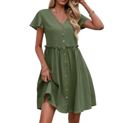 Alissea Keyhole Linen Blend Mini Dress Black Polka 8500 Select Size Us O  Usz Us 4 Usg - TikTok Shop