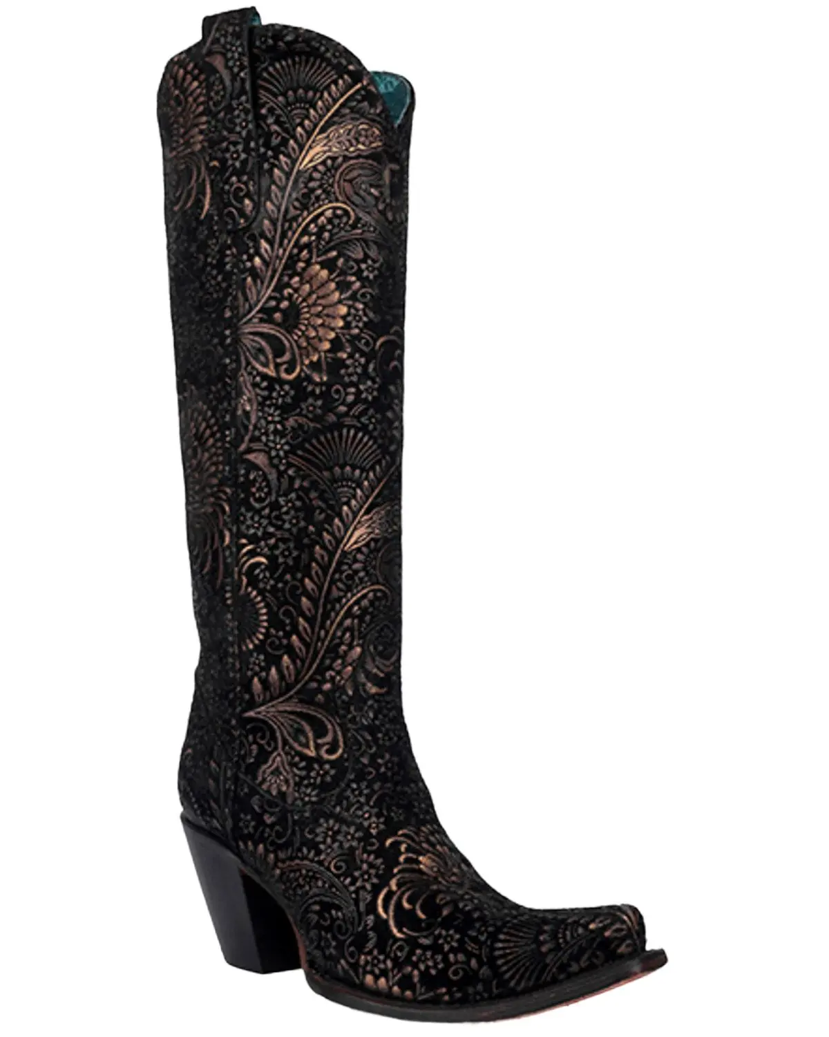 Corral Women's Women'S Floral Tall Western Boot Snip Toe - A4481 Corral Women's Women'S Floral Tall Western Boot Snip Toe - A4481