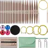 13Pairs Circular Needle Set, Knitting Needles, Knitting Accessories, Interchangeable Circular Knitting Needles Set, Aluminum Needles Accessories, Cross-border Knitting Tool, Detachable Ring Needle