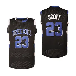 Men's basketball jersey #23 movie theme jersey, round neck, breathable and quick-drying, suitable for sports and leisure wear.