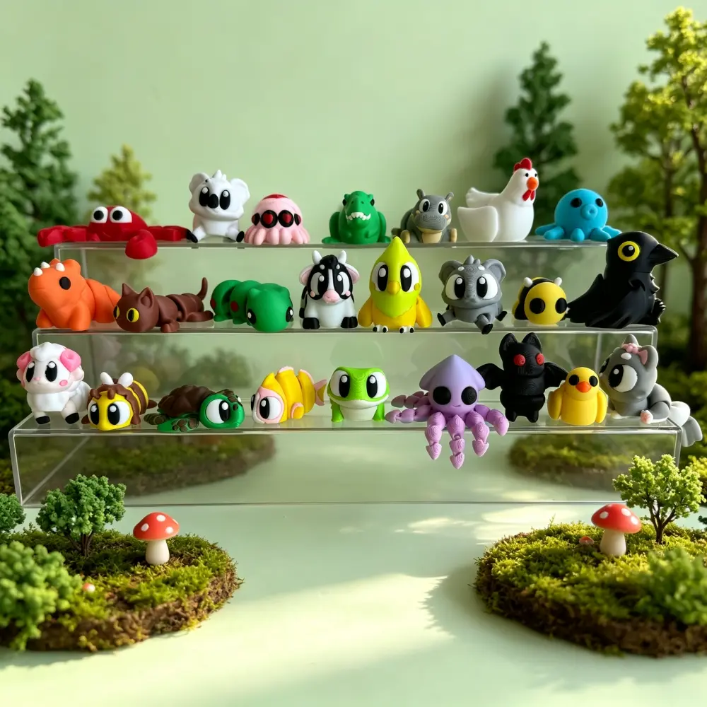 Collectible Treasures - Small Animal Statue Set, with vibrant colors, each small statue is a miniature masterpiece that brings the animal world to your fingertips, providing endless fun and creativity，Pocket Gift