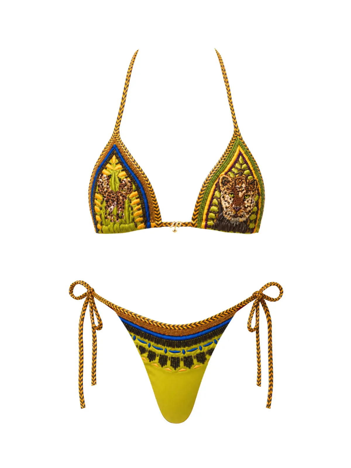 2026 classic printed triangle bag mini bikini two-piece set—fashionable, sexy low-rise women’s two-piece swimsuit set for holidays, casual beachwear, and hot spring wear