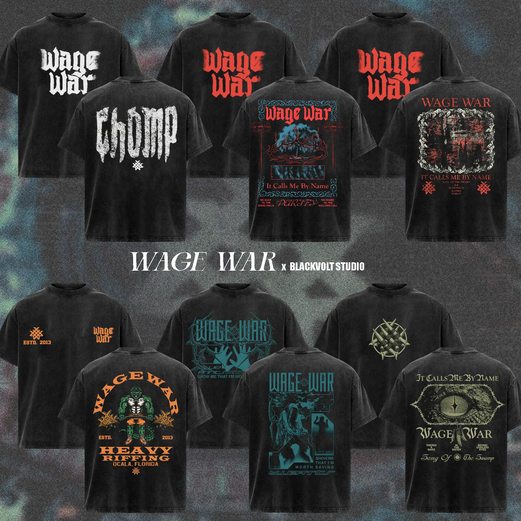 [COLLECTION] Wage War Band T-Shirt Collection, Modern Metalcore Graphic Tee, Dark Gothic Breakdown Aesthetic Shirt, Distressed Heavy Music Merch, Gift for Fans, Unisex Merch for Men & Women