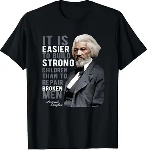 Douglass Quote | Black History Month T-Shirt Pure Cotton Graphic Tees Menswear Top: Gifts for Men & Women