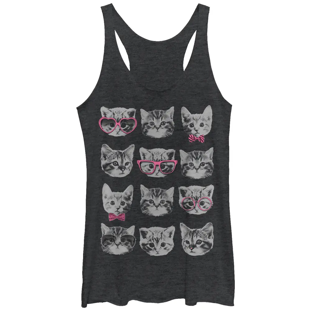 Women's Lost Gods Nerd Kittens Racerback Tank Top