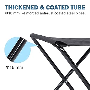 Ultra-compact folding stool - lightweight and durable, perfect for travel, camping, fishing and outdoor adventures - quick folding design for easy portability