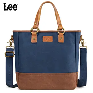 Montana West x Lee Waxed Canvas Tote Bag for Women Top-Handle Handbag Shoulder Bag with Adjustable Detachable Wide Strap
