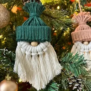 DIY Macrame Christmas Gnome Craft Kit, Handmade Santa Decoration, Perfect for Holiday Crafting & Home Decor, No Batteries Needed
