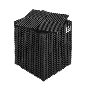 VEVOR Interlocking Drainage Mat, 12x 12 Modular Interlocking Cushion, 24 Pcs Splicing Drainage Mats, Non-Slip Black PP Drainage Floor Tile and Shower Mat, for Garage, Garden, Kitchen Outdoor