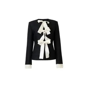 Seraphine Solid Bow Jacket