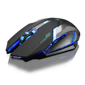 Ninja Dragon Stealth 7 Wireless Silent LED Gaming Mouse 1600DPI Avago Pro-Gaming Sensor Rechargeable Lithium Battery Customizable DPI Switch Ergonomic Design